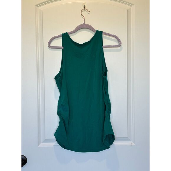 Athleta Outbound Scoop Tank Side Ruched Green Size Large - Picture 3 of 6